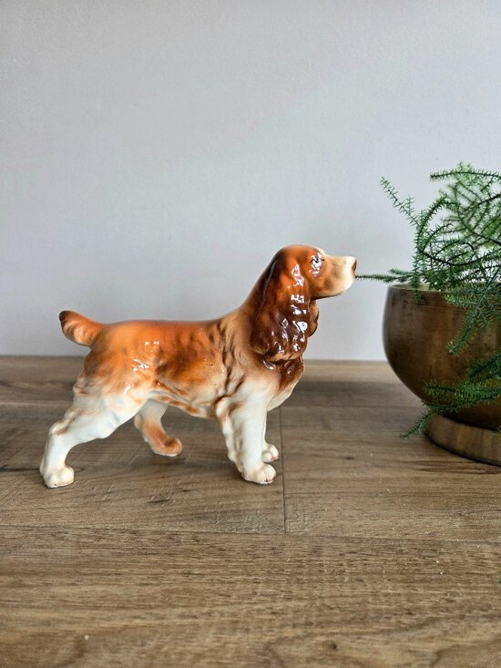 vintage Other - Vintage Foreign Ceramic Porcelain Cocker Spaniel Dog figuring Home Decor 5 1/4''